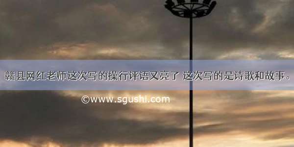 赣县网红老师这次写的操行评语又亮了 这次写的是诗歌和故事。