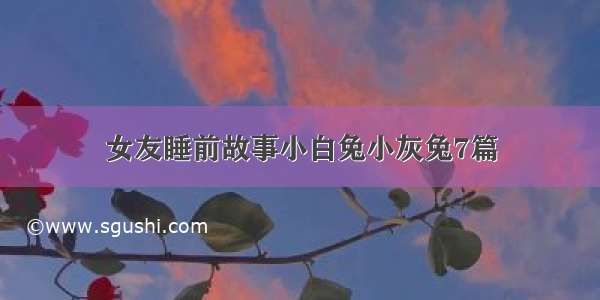 女友睡前故事小白兔小灰兔7篇