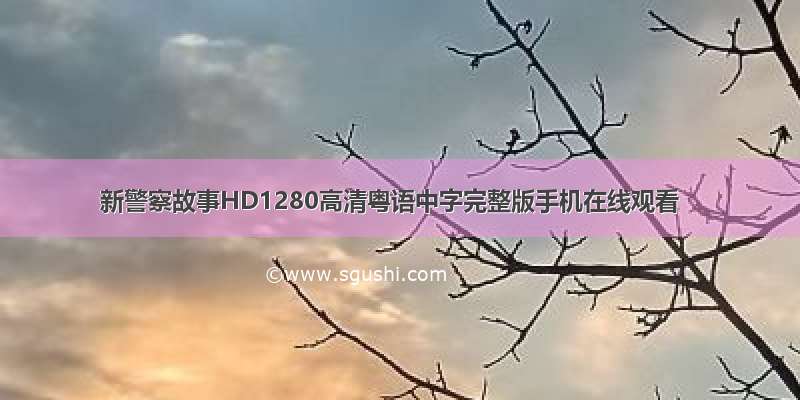 新警察故事HD1280高清粤语中字完整版手机在线观看