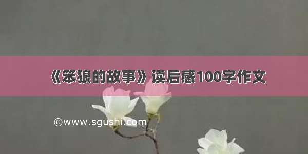 《笨狼的故事》读后感100字作文