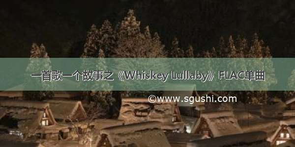 一首歌一个故事之《Whiskey Lullaby》FLAC单曲