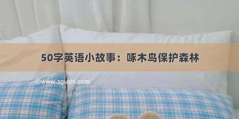 50字英语小故事：啄木鸟保护森林