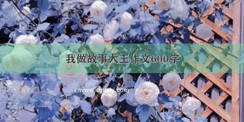 我做故事大王作文600字