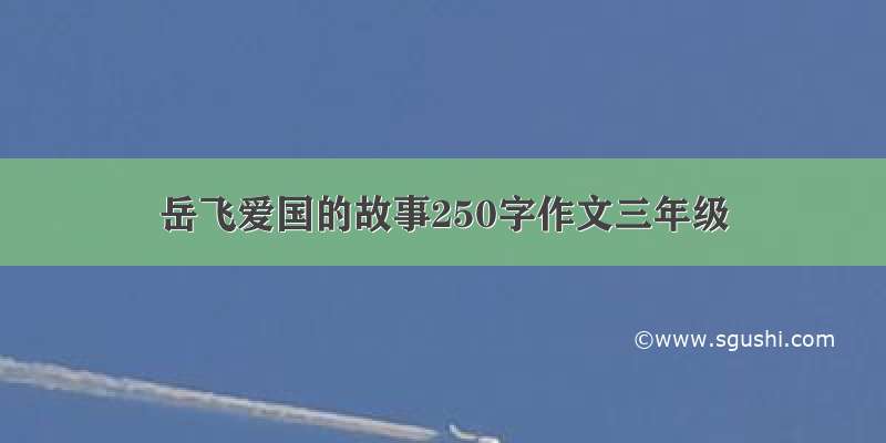 岳飞爱国的故事250字作文三年级