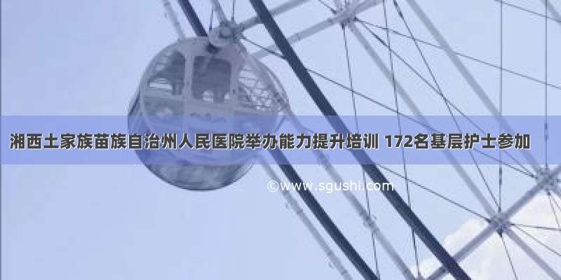 湘西土家族苗族自治州人民医院举办能力提升培训 172名基层护士参加