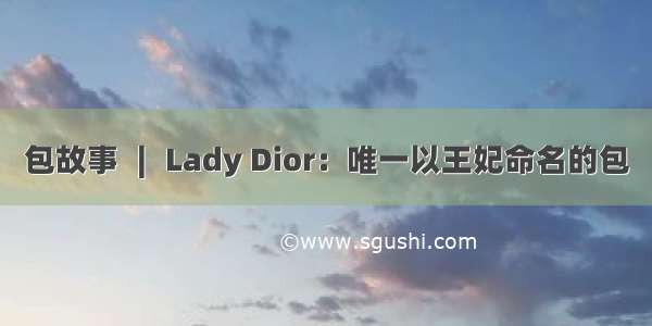 包故事 ∣ Lady Dior：唯一以王妃命名的包