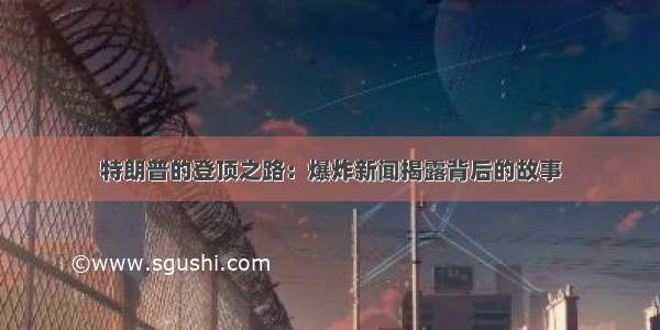 特朗普的登顶之路：爆炸新闻揭露背后的故事